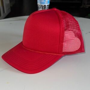 Blank Red Trucker Hat